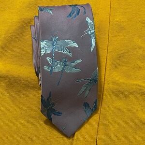 Verse 9 Elegant Dragonfly Tie - Lavender and Teal